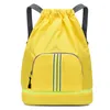 Sacos ao ar livre para roupas femininas treinamento viagem ombro sapato esportivo dobrável futebol nylon yoga fitness ginásio cordão mochila masculina