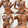 NXY Erotic Bra Thongs Garters Set Women Lingerie Sexiga underkläder Set Porn Sex Costumes Transparent spets Babydoll Brassiere Panties 230717