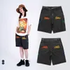 Men's Jeans Fashion Brand Denim Shorts Boys' Summer Badge Embroidery Loose Versatile Wash Unisex