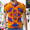 Męskie koszulki T-shirt 3D Modna moda z krótkim rękawem swobodny bluza abstrakcyjna olśniewająca wzór 2023 Summer Men unty Tops