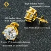 Redo att skicka Zuanfa smycken runda form VVS GRA -certifikat Moissanite Diamond Sterling Silver Screw Back Stud Hip Hop örhängen