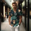 Camicie casual da uomo Camicia estiva Scimmia Stampa 3D Tendenza moda stile vacanza