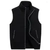 Men's Vests Men Autumn Winter Thicken Warm Cashmere Cardigan Vest Casual Knit Sweater Coat Sleeveless Jacket Waistcoat Sweaters