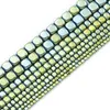 Beads 2/3/4/6MM Green Square Cube Hematite Natural Stone Spacers Charm Loose For Jewelry Making Diy Bracelet Pendant Accessories