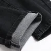 Männer Jeans Reißverschluss Für Männer Mode Lässig Gerade Baumwolle Große Größe Marke Männer Jean Schwarz Farbe Zerrissene