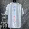 Moda de luxo dos homens camiseta Marca Ch Hearts T-shirts Designers Homens Mulheres Tops Tees Ferradura Sânscrito Cruz Impressão T-shirt de Algodão Manga Curta Camisetas 6WIS