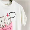 女性用TシャツデザイナーGファミリー高品質の半袖Tシャツ夏新しい小さなトップケーキchaigouラグジュアリー共同ブランドシャツeqzu