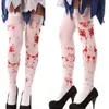 Femmes Chaussettes Halloween Bas Gothique Pour Festival Mode Cosplay Bas Sexy Cuisse Os Imprimer Sur Genou Chaussettes Femmes