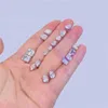 High Quality Bling Diamond Radiant Cut 1 Carat Woman Fashion Moissanite Earring