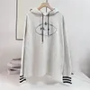 Designer Womens Hoodies Letter Embroidery Sweatshirts Printed Letters Casual Loose Hooded Fleece Cotton Mens Sweater Cuff Thread Jumper Tops Hoody