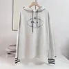 Designer Womens Hoodies Letter Logo broderi tröjor tryckta bokstäver Casual Loose Hooded Fleece Cotton Mens tröja manschetttröja jumper toppar hoody