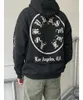 Kış Vintage Sor Sanskritçe Bah Baskı Baskı Büyük Boy Hoodie Sıkıntılı Kazak Amerikan Gündelik High Street gevşek kapüşon T230806