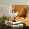 Dekorativa föremål Figurer Liffy Harts Rooster Home Decoration Ornament Statue Sculpture Animal Miniature Model of Living Room Bedroom Office 230804