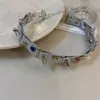 Gargantilla Amorcome Punk, Collar de cuero con cuentas de cristal coloridas para mujer, remaches de estilo Hip Hop Rock, Collar de clavícula con tachuelas, joyería Y2K