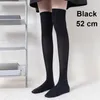 Skarpetki dla kobiet solidny kolor lolita długie pończochy jk dziewczyny słodkie czarne białe rajstopy nad kolanami wysoki cosplay seksowny nylon