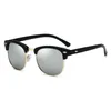 Gafas de sol polarizadas para hombre, gafas de sol de diseño para mujer, gafas Retro semisin montura clásicas para hombre UV400
