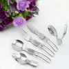 Dinnerware Sets Foldable Camping Salad Spoon Fork Knives Utensil Picnic Flatware Set Stainless-Steel Tableware Outdoor Cooking Travel Tools