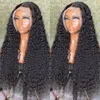 Peruca frontal de onda profunda 30 polegadas 180% densidade peruca frontal de renda HD transpant perucas de cabelo humano para mulheres negras perucas brasileiras de cabelo Remy