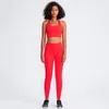 Active Sets Yoga Set Tight Leggings Sports Clothing Sexy Beauty Cross Bra Top Pants Sport Suit Workout Clothe For Women Sportwea