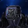 Zegarek Mark Fairwhale marka Mężczyźni Automatyczny zegarek mechaniczny Wybrany materiał Square Styl Stylowy Wodoodporny Luminous Mechanit