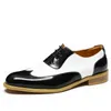 Color misto branco mens em patente formal italiano preto genuíno de casamento de couro de moda oxfords sapatos man 841