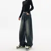 Vrouwen Jeans Vintage Streetwear Wijde Pijpen Denim Broek Vrouwen Harajuku Hoge Taille Rechte Broek Mode Femme Baggy Y2k