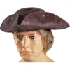 Basker modeförsörjning karneval pirat hatt bred tricorn brim cowboy