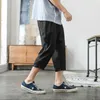 Pantaloni da uomo 2023 Uomini Gamba Larga Oversize Mens Dritto Casual Al Polpaccio Stile Coreano Estate Hip Hop Streetwear Harem Maschile