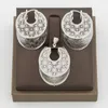 Halskette Ohrringe Set versilbert und Anhänger Schmuck für Frauen romantische Kupfer Alltagskleidung Party Hochzeit Jahrestag Geschenke
