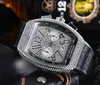 新しいスタイルFrenck Classic Full Diamond Series Luxury Designer Watch Advanced Mens Watchesフル機能Quarz Chronograph Watch