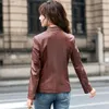 Giacca genuina in pelle femminile femminile 2023 Spring Autumn Real Sheepskin Jackets di alta qualità Donna Coun di motociclisti corti