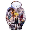 Sweats à capuche pour hommes The Seven Deadly Sins Cosplay Hommes Femmes Sweats Automne Hiver Sweat À Capuche Garçons Filles Pull Vestes Streetwear Manteaux