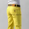 Jeans da uomo Jeans skinny elasticizzati da uomo Stile classico Business Fashion Rosa Rosso Giallo Stretch Slim Fit Pantaloni in denim dritto Marca maschile J230806