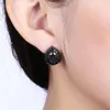 Stud Earrings Brand Designer Black Gun Cubic Zirconia For Women Lady Party Gift Fashion Jewelry AE2099