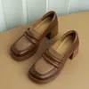 Sandalen Chunky Hakken Vrouwen Pompen Lente 2023 Nieuwkomers Designer Kantoor Jurk Schoenen Vrouw Hoge Hak Loafers Schoeisel Zaptos Mujer J230806