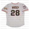 Personalizado homens mulheres jovens crianças San Francisco''Giants''jerseys 55 Tim Lincecum 25 Barry Bonds 40 Madison Bumgarner 28 Buster Posey Beisebol