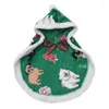 Ropa para perros Mascota Disfraz de Navidad Cachorro Capa de Navidad Capa con gorro de Papá Noel Verde S-L Gatos y de tamaño pequeño a mediano