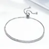 S925 Sterling Silver Diamond Zircon Tennis Bracelet Mode européenne et américaine Versatile Women's Diamond Bracelet