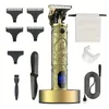 Hårklippare för män Professionell hårtrimmer Zero Gapped T-Blade Trimmer Cordless Rechargeble Edge Clippers Electric Beard Hair Cutting Kit