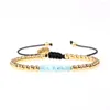 Strand Multiple Color Fashion Design Cut Stone Charm Bracelet Réglable Pour Les Femmes De Luxe Cuivre Zircon Perles Bracelet Partie Bijoux Cadeau