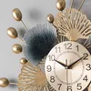 Wandklokken Modern Design Klok Luxe Nordic Gold Digit Keuken Grote Handen Monteur Slaapkamer Reloj Digital Pared Home Decor