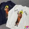 2022 Jesus Grafische Sweatshirts Foam Print Jesus Is King Sweatshirts Hip Hop Tour Ye Hoodie Lange Mouwen Crewneck T230806