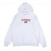 Black hooded zipper embroidered letter flag 1 1 super Dalian hoodie T230806