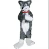 Novos trajes de mascote de cão Husky bonito dos desenhos animados Evento de Natal de Halloween Trajes de dramatização Vestido de dramatização Fantasia de conjunto de pele