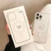 MAGSOGE 투명한 명확한 아크릴 TPU 자기 케이스 iPhone 15 14 13 12 Mini 11 Pro XR XS Max 8 7 Plus 호환 충전기 케이스를위한 Magsoge Shopproof iPhone 케이스 표지