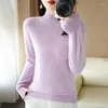 Maglioni da donna Aliselect di alta qualità in lana merino da donna lavorata a maglia maglione di base a lupetto manica lunga pullover autunno abbigliamento maglione top