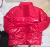 Männer Rote Farbe Daunenmäntel Winter Puffer Jacken Stehkragen Designer Parka Casual Mantel Oberbekleidung Warme Federjacke Kleidung