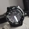 Armbandsur Rev tiger/rt dykklockor för män rosguldblå ​​urtavla super lysande analog automatisk reloj hombre rga3035