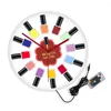 Relógios de parede 12 esmaltes coloridos relógio de salão de beleza com manicure pedicure estúdio de arte decoração presente técnico