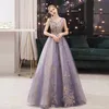 新しいプラスサイズPueple Sparkly Speecly Prom Dresses Long Lace Up Sexy Blingbling Gold Invinence Elegant V Neck Tail Party Gowns Women Formal Dress 403